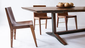 Asher israelow ashen table and lincoln chairs