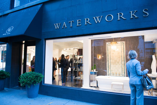 The scene at the Waterworks showroom on 58th Street in Manhattan
