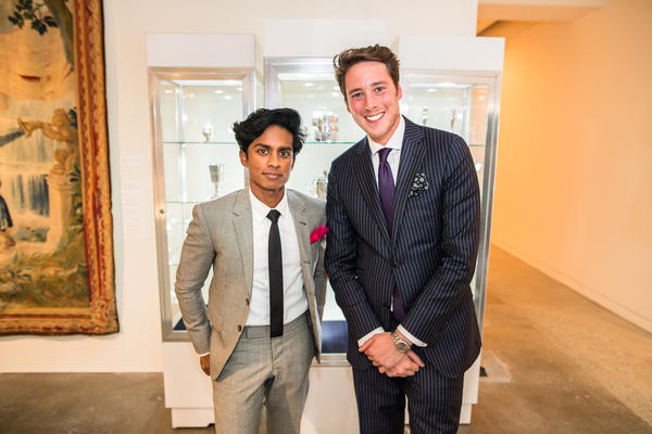 Rajiv Surendra and David Walker, specialist in 19th century furniture at Sotheby's