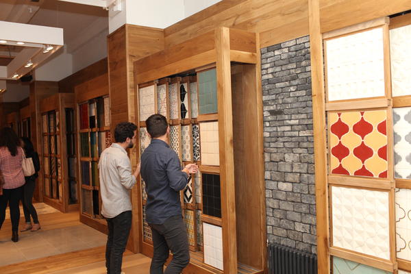 Guests browse the Exquisite Surfaces collections.   
