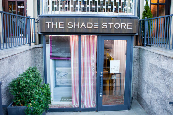The storefront of The Shade Store in Boston