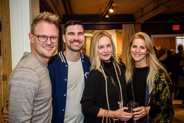 Bobby Berk (left) with Courtney Pisarik (right) and guests  