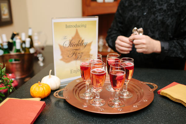 The party's signature cocktail: Stickley Fizz