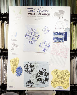The first runner-up design board: Toile Nouveau by Team France
