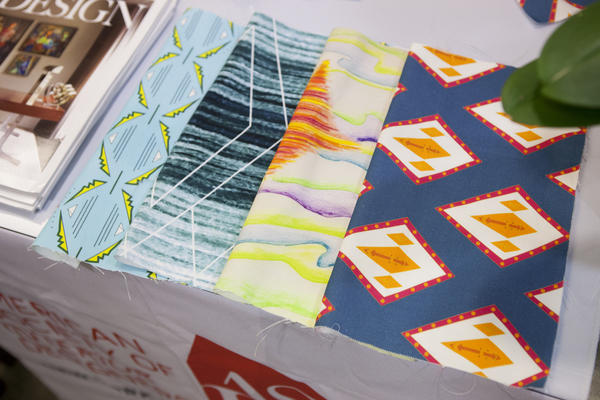 Four of the five teams printed fabrics samples.