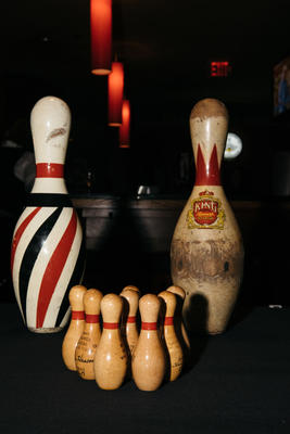 Vintage Bowling Pins were rewarded to winners
