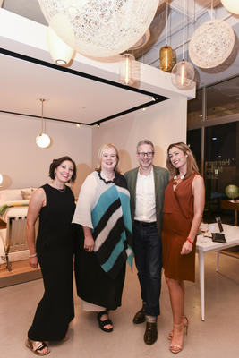 DWR's Kim Phillips, Sandra Hansel, and Vienna Bandur with Elle Decor's Michael Boodro