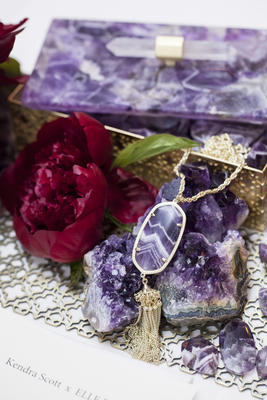 Purple details from the Kendra Scott Home Collection 