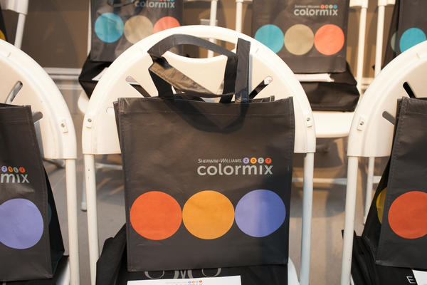 Sherwin-Williams Colormix bags for attendees 