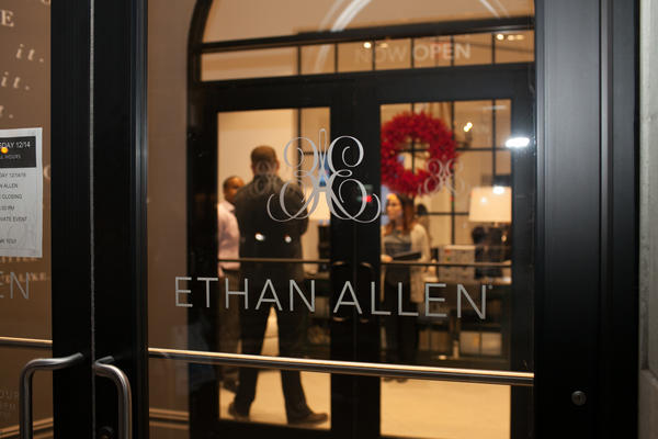 Outside of the Ethan Allen showroom 