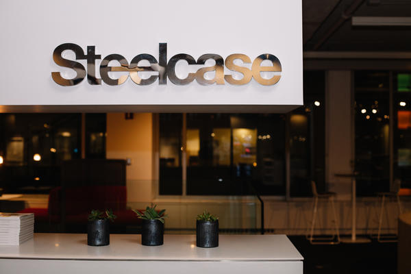 Steelcase hosted the event at its showroom.