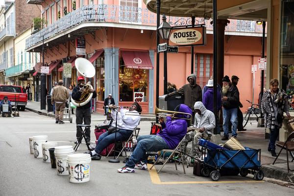 Jazz musicians in New Orleans 