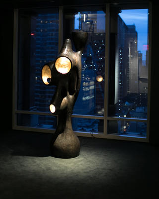 A sculptural light fixture, ‘Embrace’ by Atelier Van Lieshout 