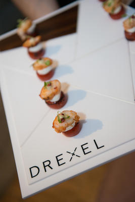 Appetizers served at the party 