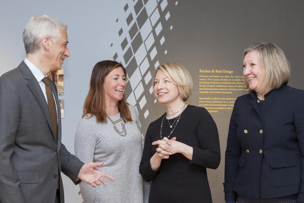 Paul Murray, Farrow & Ball northeast regional sales manager; Jessica Ritchie, Farrow & Ball vice president of northeast sales; Christine Haney, Farrow & Ball North America designer marketing manager; Lynn Galvin, Farrow & Ball northeast design and architecture manager 