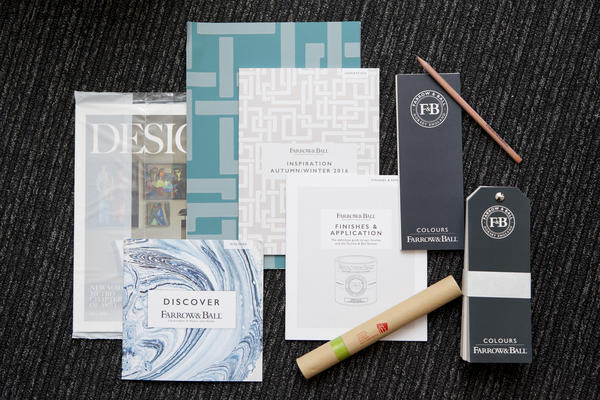 ASID and Farrow & Ball materials for guests