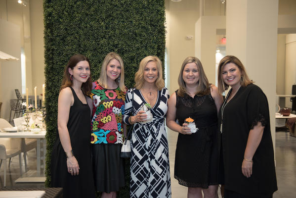 Lindsay Doyle and Laura Black of JANUS et Cie, Traci Connell and Terra McNutt of Traci Connell Interiors, and Brittany Guest of JANUS et Cie
