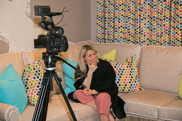 Tori Mellott with Editor at Large videographer