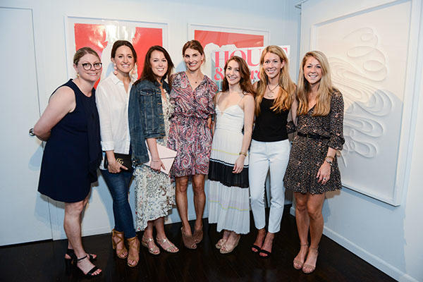 Jill Waage, Traditional Home (left) and Blair Clarke and Shannon Berger from Voltz Clarke Gallery celebrate the magazine with guests