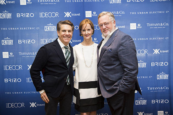 Designer Richard Mishaan with Kate Kelly Smith and Newell Turner, Hearst Design Group