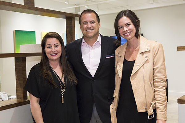 Theodore Alexander president Jeremy Hoff with Ann Feldstein and Jennifer Powell Tumpowsky of Moxie Marketing and Communications