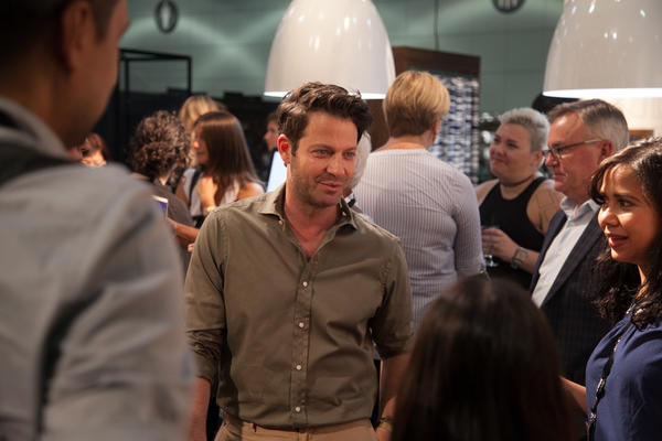 Nate Berkus with guests at the party