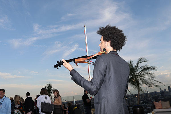 Entertainment was provided by a DJ and an electronic violinist. 