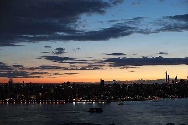 View of Manhattan from the Brooklyn party