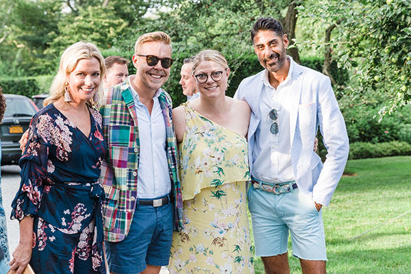 Event hosts Michelle Newbery and Jill Waage with showhouse designer Eddie Ross and Jaithan Kochar