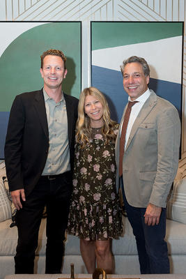 Domino CEO Nathan Coyle and editor in chief Jessica Romm Perez with Thom Filicia
