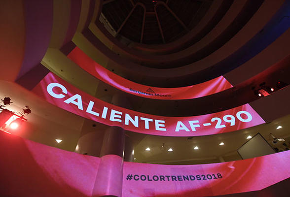 Benjamin Moore declares Caliente AF-290, a vibrant, charismatic shade of red, its
Color of the Year 2018.