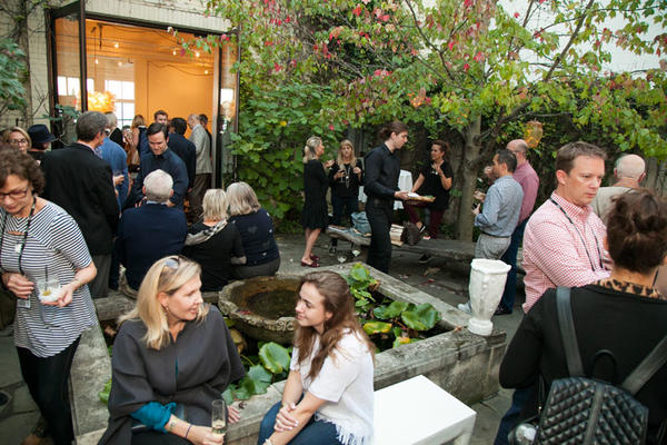 Guests mingled and sipped cocktails in the Oly garden.
