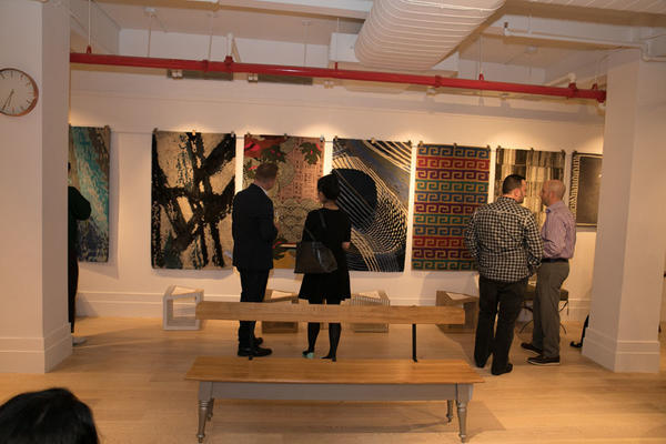 Guests viewing the collection 