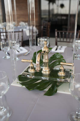 Each centerpiece featured a ROHL kitchen or bath faucet.