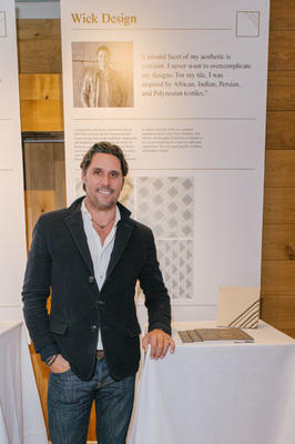 Will Wick in front of his tile design