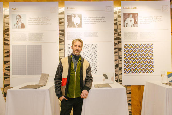 Mat Sanders of Consort with his tile design