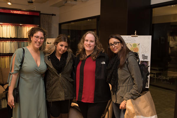NYIT interior design students Kim Kedeem, Michelle Dahl, Danielle Joy and Jessica Johneas 