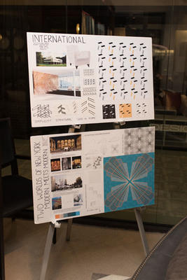 The design boards for the International and Modern styles 
