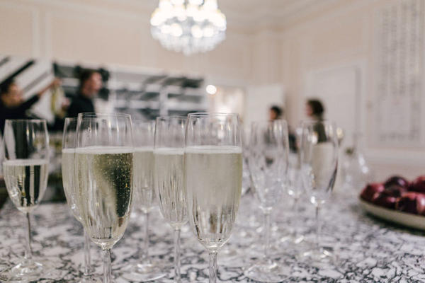 Champagne for guests. 