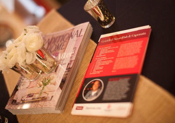 Guests received copies of Traditional Home along with custom recipe cards of the signature dishes.