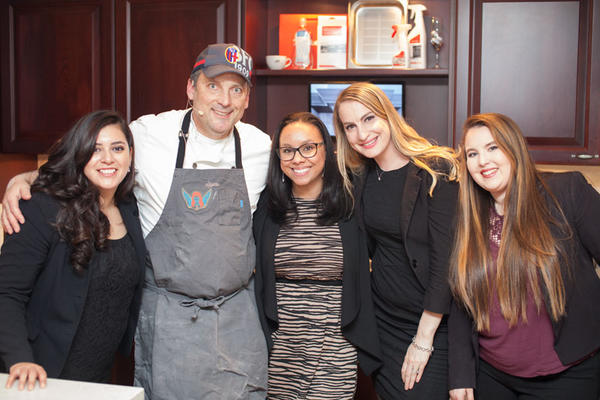 Chef Steve Samson with the Miele staff: Evelyn Merin, Monique Robinson, Michy Silverstein and Rachael Stoll