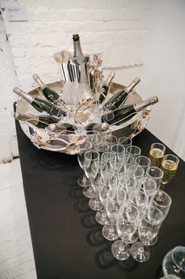 Guests were treated to Champagne.