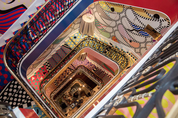 Sasha Bikoff’s bold spiral staircase