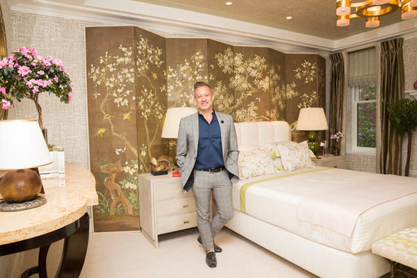 Brian del Toro and his bedroom for Kips Bay Show House