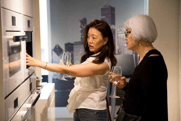 Guests touring the Miele Chicago Experience Center