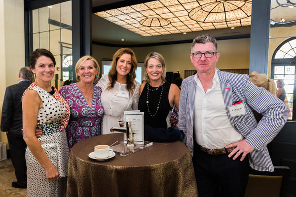 Katherine Shenaman, Mally Skok, Amy Vermillion, Tracy Sutton and Patrick Sutton enjoying a coffee break and continuing the conversation from the day's panels.
