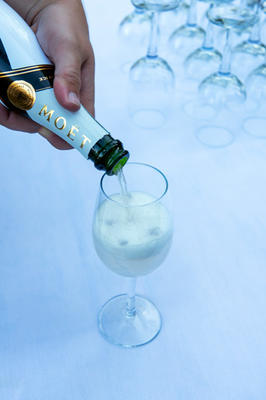 Guests enjoyed Moët & Chandon Champagne.