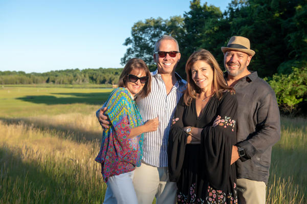 Guests on the East Hampton grounds.