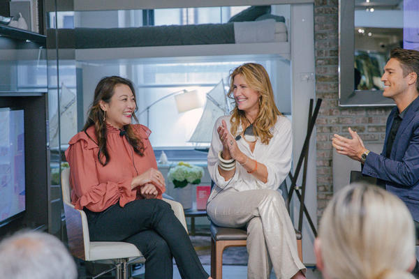 Jasmine Lam and Linherr Hollingsworth during their panel at Milano Smart Living