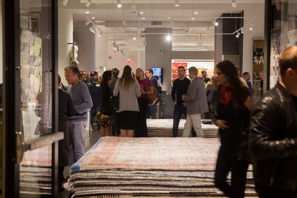 Designers mixed and mingled as the first day of Fall Market at the BDC drew to a close.